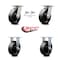Service Caster 6 Inch Kingpinless Glass Filled Nylon Wheel Caster Swivel Locks 2 Rigid, 2PK SCC-KP30S620-GFNR-BSL-2-R-2 - alternate 5
